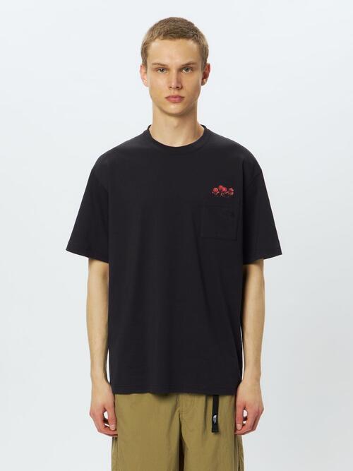 노스페이스 일본 반팔 티 포켓 플라워 로고 NT82538 25SS