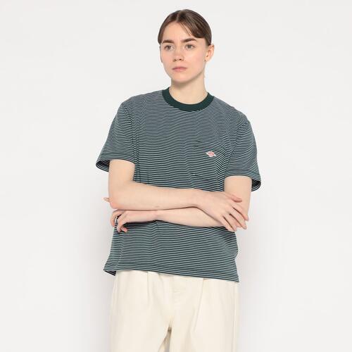 단톤 여성 스트라이프 반팔 포켓 티 셔츠 25SS DT-C0197 TCB-ST