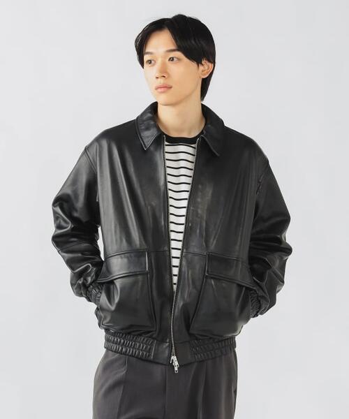 빔즈 하트 가죽 블루종 재킷 41-18-0049-195