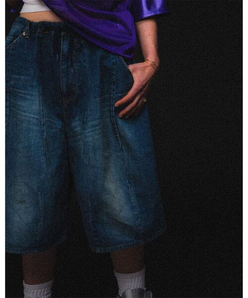 니들스 X 빔즈 데님 반바지 H.D. Buggy Shorts 11-25-1171-334