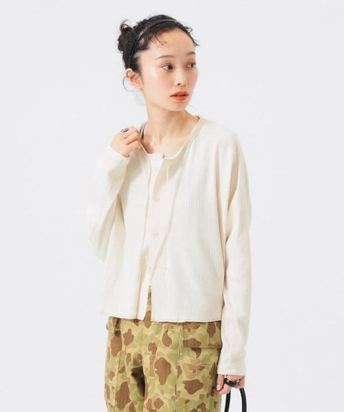 빔즈 보이 여성 헨리넥 레이스 가디건 13-14-0540-101