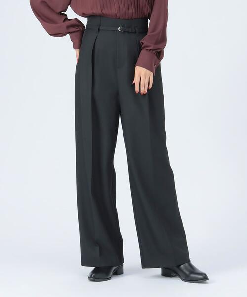 빔즈 하트 슬림 벨트 턱 팬츠 여성 바지 43-23-0200-819