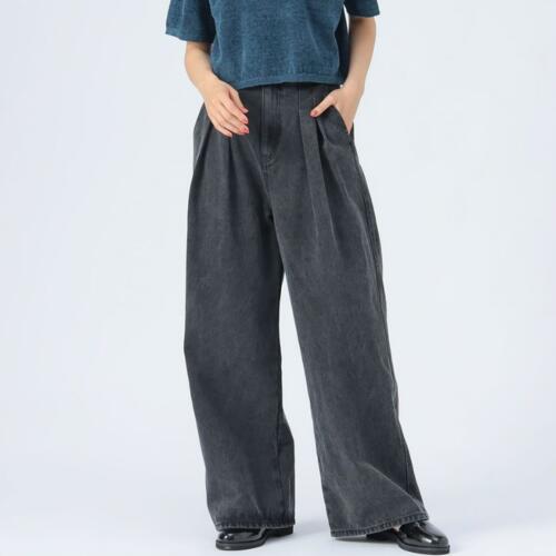 빔즈 하트 2턱 와이드 팬츠 여성 바지 43-23-0199-408