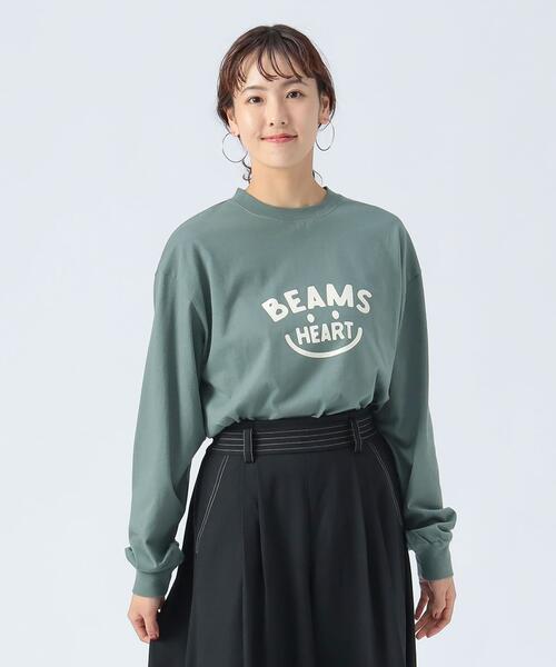 빔즈 하트 스마일 로고 긴팔 티 여성 43-14-0145-443