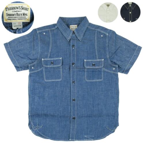 페로우즈 반팔 워크 셔츠 린넨 샴브레이 770WSS