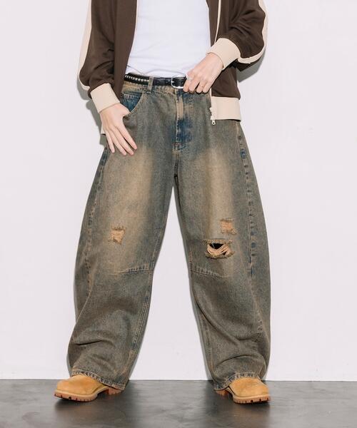 프릭스스토어 와이브 커브 데미지 데님 팬츠 청바지 25AW 1043248901194