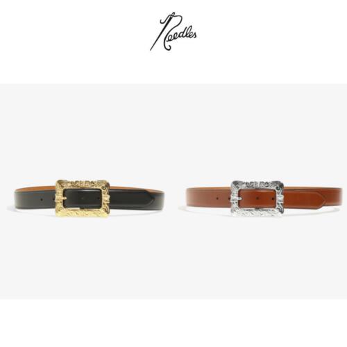 니들스 빠삐용 스퀘어 버클 벨트 스티어 가죽 RW026 25AW