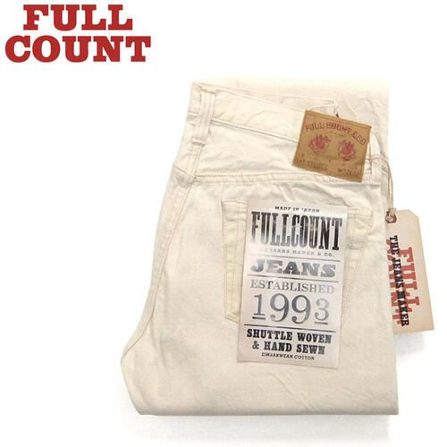 풀카운트 1108EC 셀비치 슬림 스트레이트 데님 에크루
