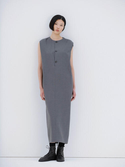 오라리 원피스 STRUCTURED WOOL DOUBLE CLOTH SLEEVELESS DRESS 25AW