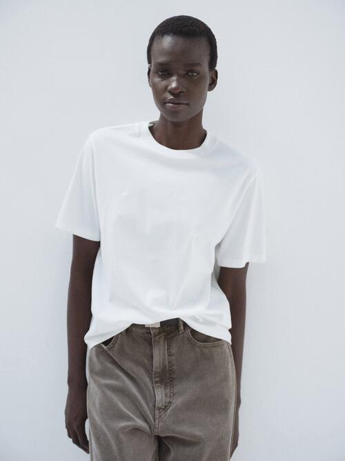 오라리 여성 반팔 티 HIGH TWIST COTTON JERSEY TEE 25AW