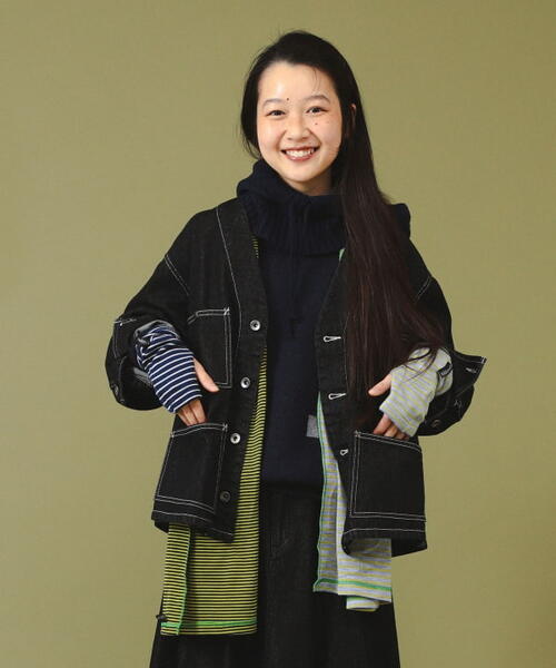 빔즈 보이 데님 엔지니어 재킷 청점퍼 여성 13-18-0413-791