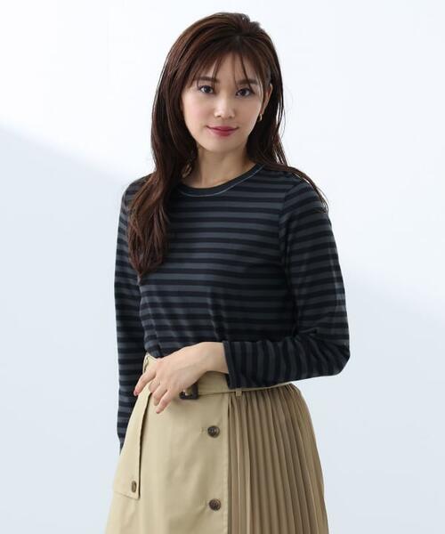 빔즈 하트 여성 스트라이프 긴팔 티 43-14-0010-138