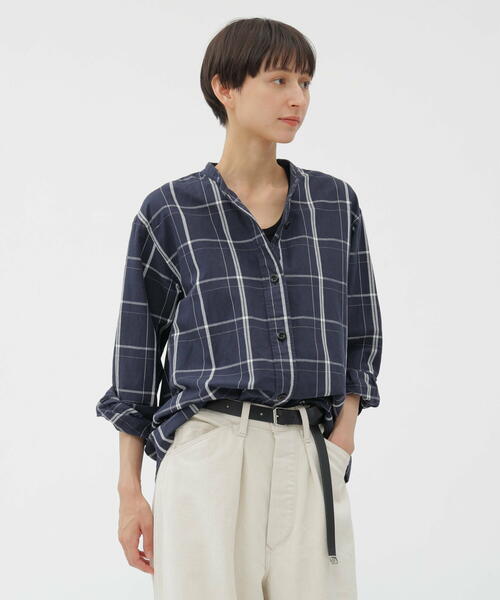 마가렛호웰 여성 셔츠 GRAPHIC GRID CHECK COTTON SHIRT 25AW