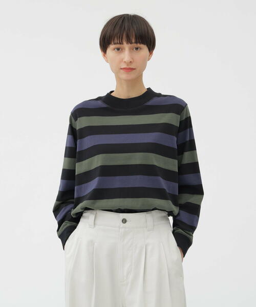 마가렛호웰 여성 긴팔 티 THREE COLOUR BLOCK STRIPE TOP 25AW