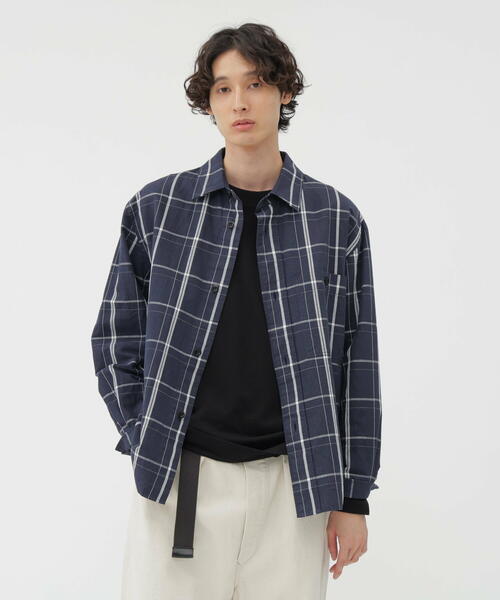 마가렛호웰 남성 셔츠 GRAPHIC GRID CHECK COTTON SHIRT 25AW