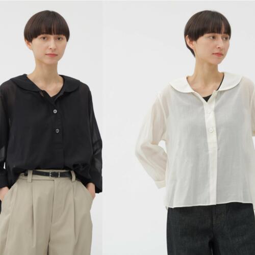 마가렛호웰 여성 셔츠 COTTON SILK CHIFFON SHIRT 25AW