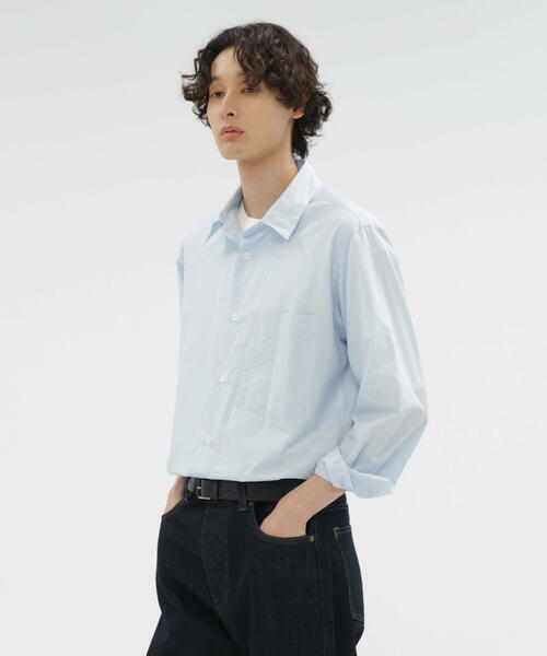 마가렛호웰 남성 셔츠 COTTON SILK STRIPE SHIRT 25AW