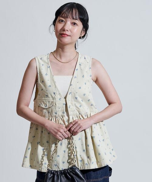 프릭스스토어 플라워 코듀로이 조끼 여성 베스트 25AW 1107248900069