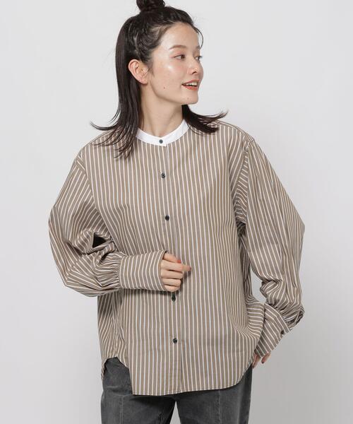 니코앤드 긴팔 셔츠 여성 스트라이프 290575
