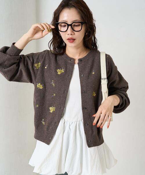 프릭스스토어 플라워 자수 니트 가디건 여성 25AW 1334248900382