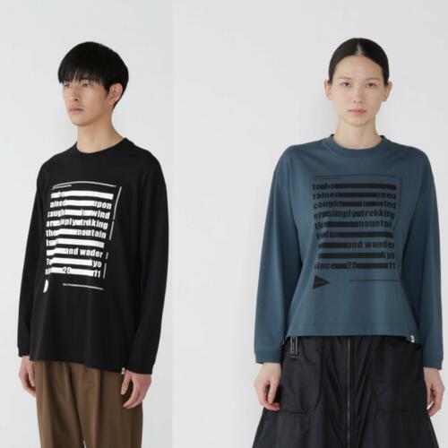 앤드원더 긴팔 티 typography printed LS T 25AW