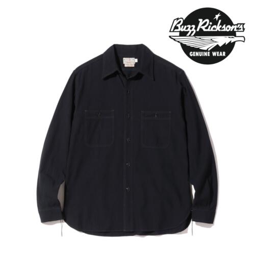 버즈릭슨 윌리엄 깁슨 블랙 샴브레이 워크 셔츠 BR29143  일본 빈티지 밀리터리