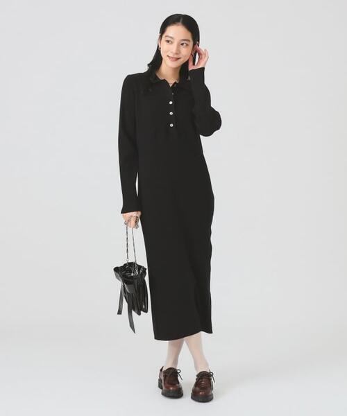 레이 빔즈 골지 니트 폴로 원피스 61-26-1236-353