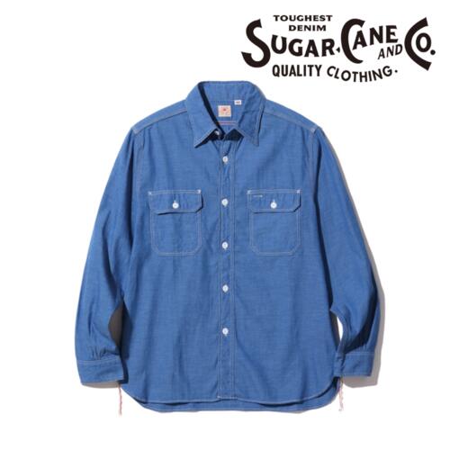 슈가케인 VAT 샴브레이 워크 셔츠 긴팔 SC25513