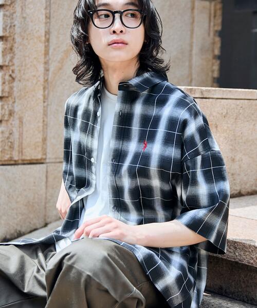 U.S. POLO ASSN X 프릭스스토어 체크 반팔 셔츠 3105291600006 25SS