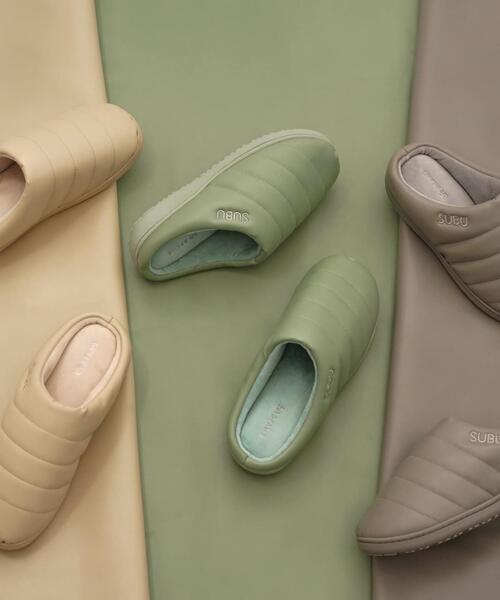 bPr BEAMS X SUBU 토널 컬러 샌들 패딩 슬리퍼 33-44-0071-536