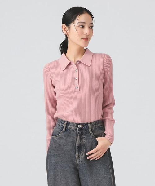 레이 빔즈 여성 골지 니트 폴로 셔츠 61-15-1229-353