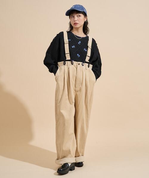 프릭스스토어 X RED KAP 여성 와이드 코듀로이 2턱 팬츠 바지 25AW 1142311600003