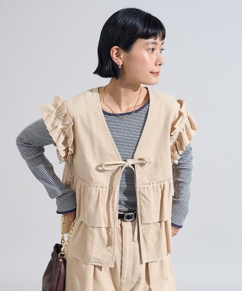 프릭스스토어 X RED KAP 여성 조끼 코듀로이 데님 25AW 1156311600001