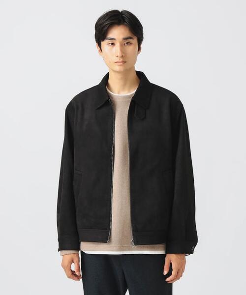 빔즈 하트 인조 스웨이드 지퍼 블루종 재킷 42-13-0132-639