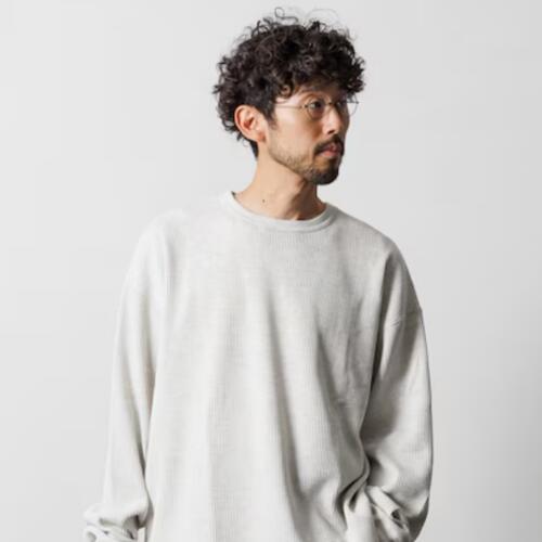 프릭스스토어 빅실루엣 와플 써멀 긴팔 티 1220248900014 25AW