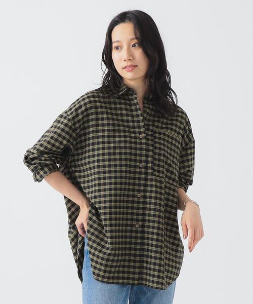 B MING by BEAMS 빔즈 여성 체크 긴팔 셔츠 93-11-0461-928