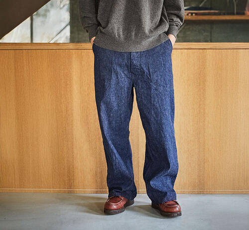 오어슬로우 청바지 WIDE FIT US NAVY DENIM UTILITY PANTS ONE WASH 01-V5130-81