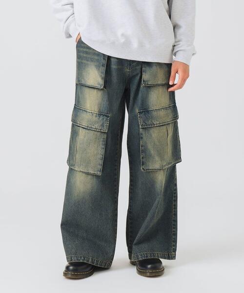 빔즈 하트 블라스트 와이드 데님 카고 팬츠 청바지 42-23-0175-147