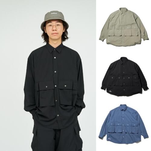 프레쉬서비스 셔츠 MICRO TYPEWRITER FLAP POCKET L/S SHIRT