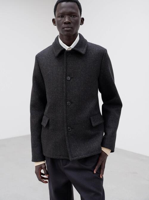 오라리 남성 재킷 SHETLAND WOOL DOUBLE CLOTH BLOUSON 25AW