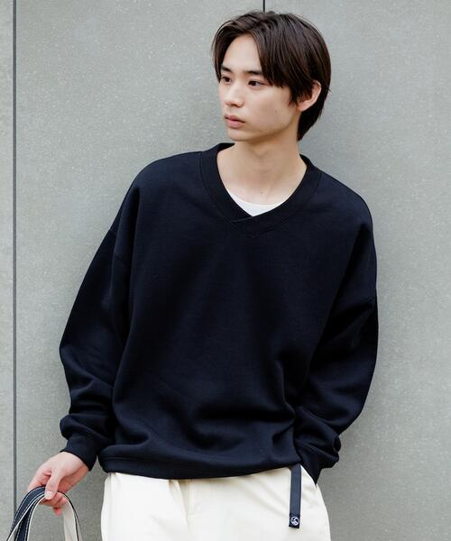 프릭스스토어 릴렉스핏 브이넥 스웨트 티 기모 맨투맨 25AW 1223248901268