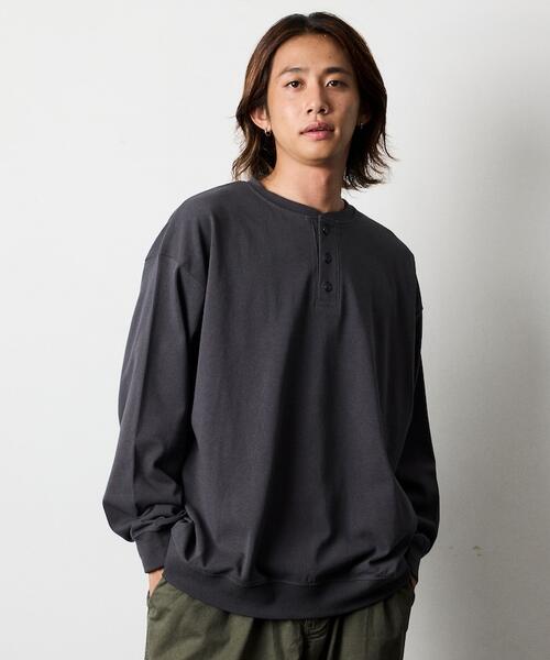 프릭스스토어 빅실루엣 헨리넥 긴팔 티 미국산 코튼 25AW 1223248901263