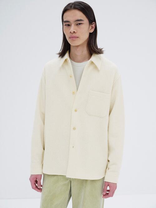 오라리 남성 재킷 HOMESPUN TWEED SHIRT BLOUSON 25AW