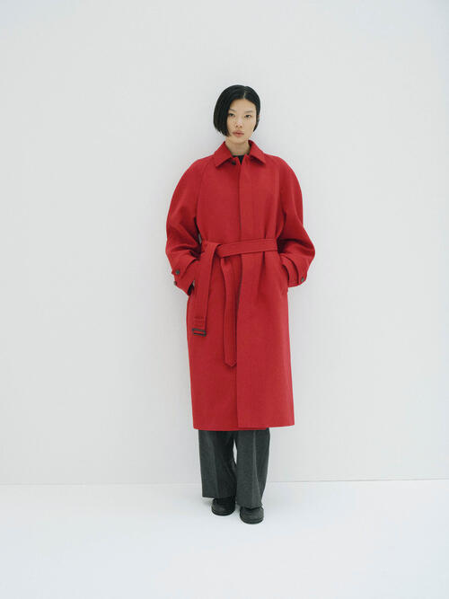 오라리 여성 코트 TWISTED DOUBLE CLOTH COAT 25AW