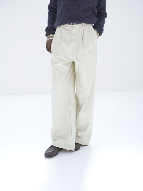 오라리 여성 바지 WASHED BAGGY SATIN CARGO PANTS 25AW