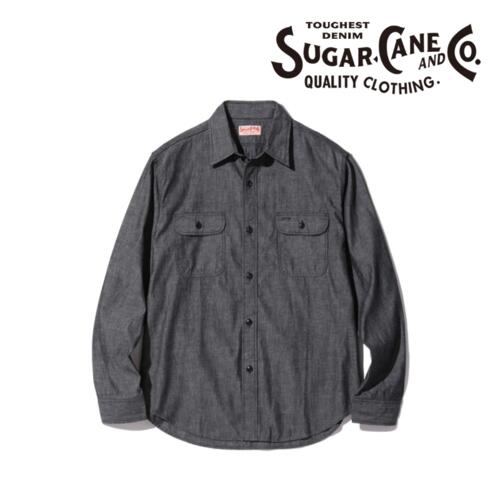 슈가케인 블랙 샴브레이 워크 셔츠 SC29159