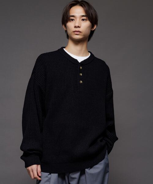 프릭스스토어 릴렉스핏 헨리넥 니트 25AW 1230248900177