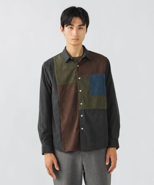 빔즈 하트 코듀로이 블록 긴팔 셔츠 25AW 42-11-0102-639