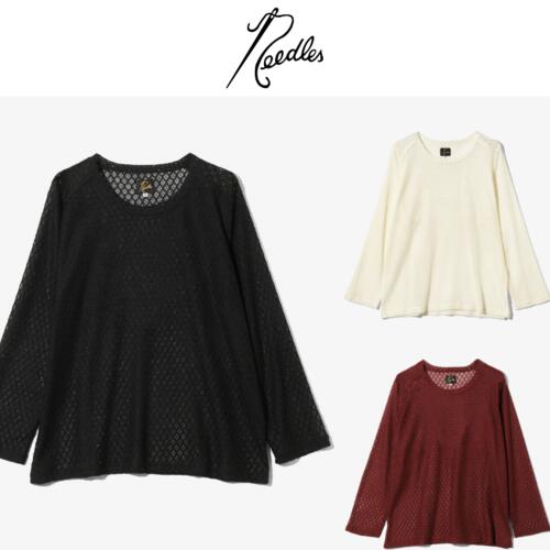 니들스 U넥 긴팔 티 PE/W Raschel Lace RW341 25AW