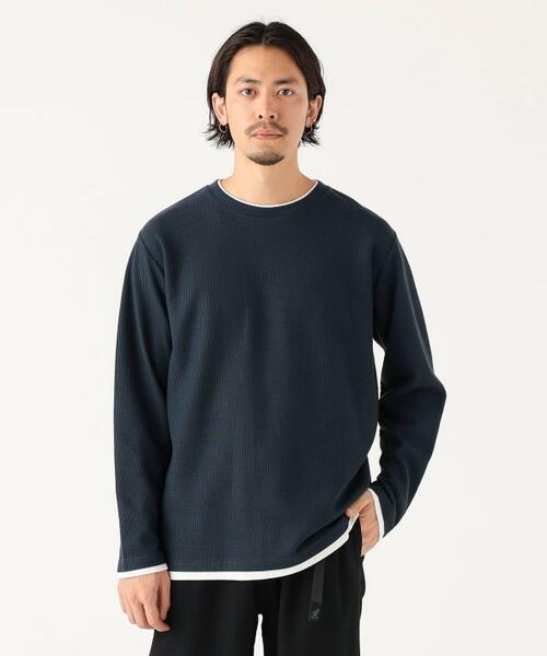 B MING by BEAMS 빔즈 레이어드 써멀 와플 긴팔 티 25AW 92-14-0254-803